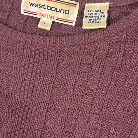 Westbound casual purple sweater Large - Picture 2 of 4